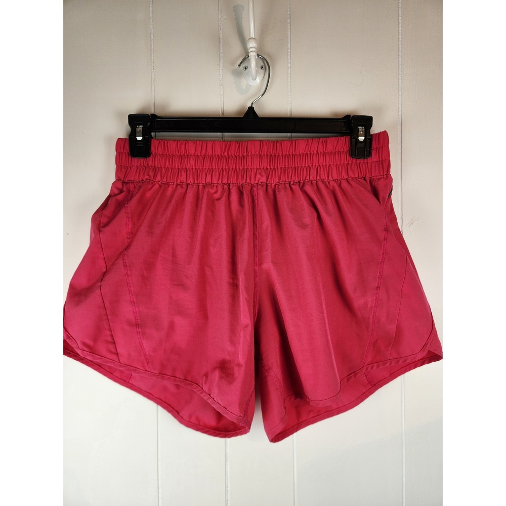 Lululemon Tracker Short V Pink Athletic Running Shorts Womens Medium